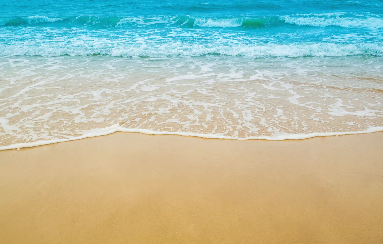 Фото обои песок, море, волны, пляж, лето, summer, beach, sea