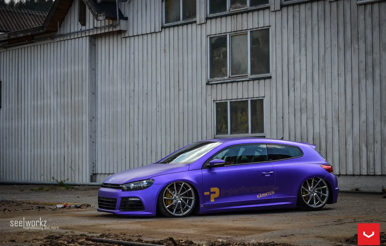 Фото обои Volkswagen, Custom, Scirocco, CVT, Vossen, Wheels, Finish