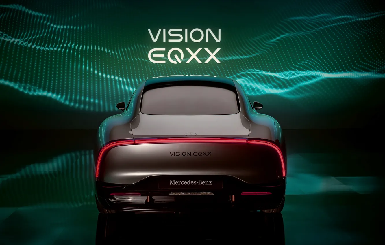 Фото обои купе, Mercedes-Benz, вид сзади, 2022, Vision EQXX Concept