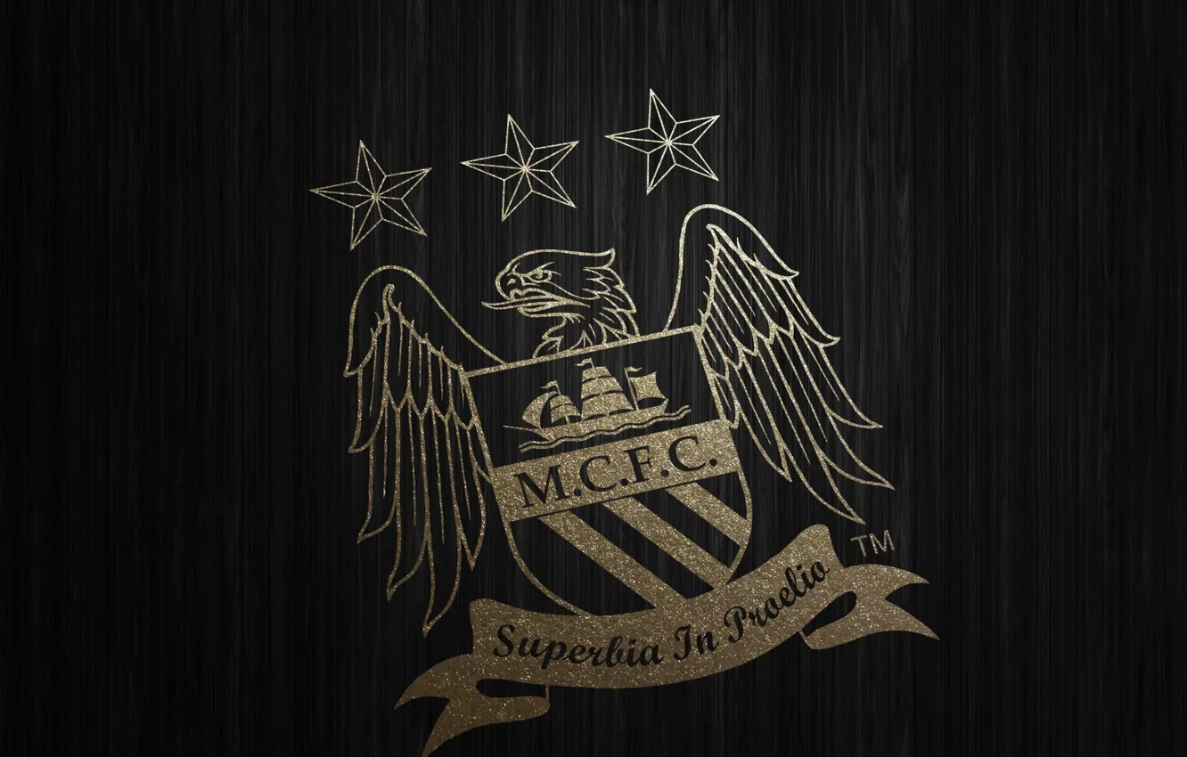 Фото обои football, England, Manchester City FC, gold wallpaper