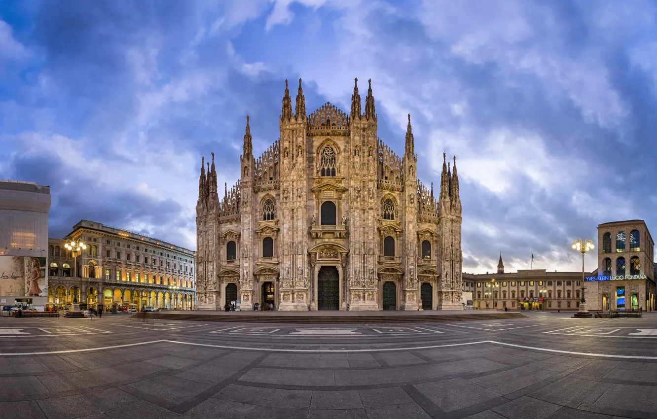 Фото обои Италия, собор, архитектура, Милан