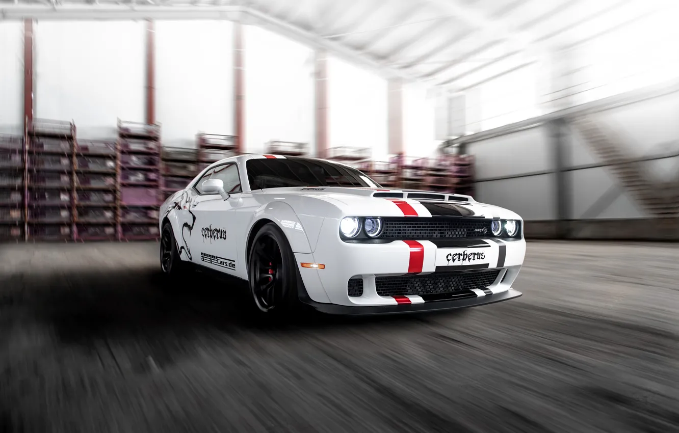 Фото обои Dodge, Challenger, SRT, GeigerCars, 2019, Hellcat Cerberus