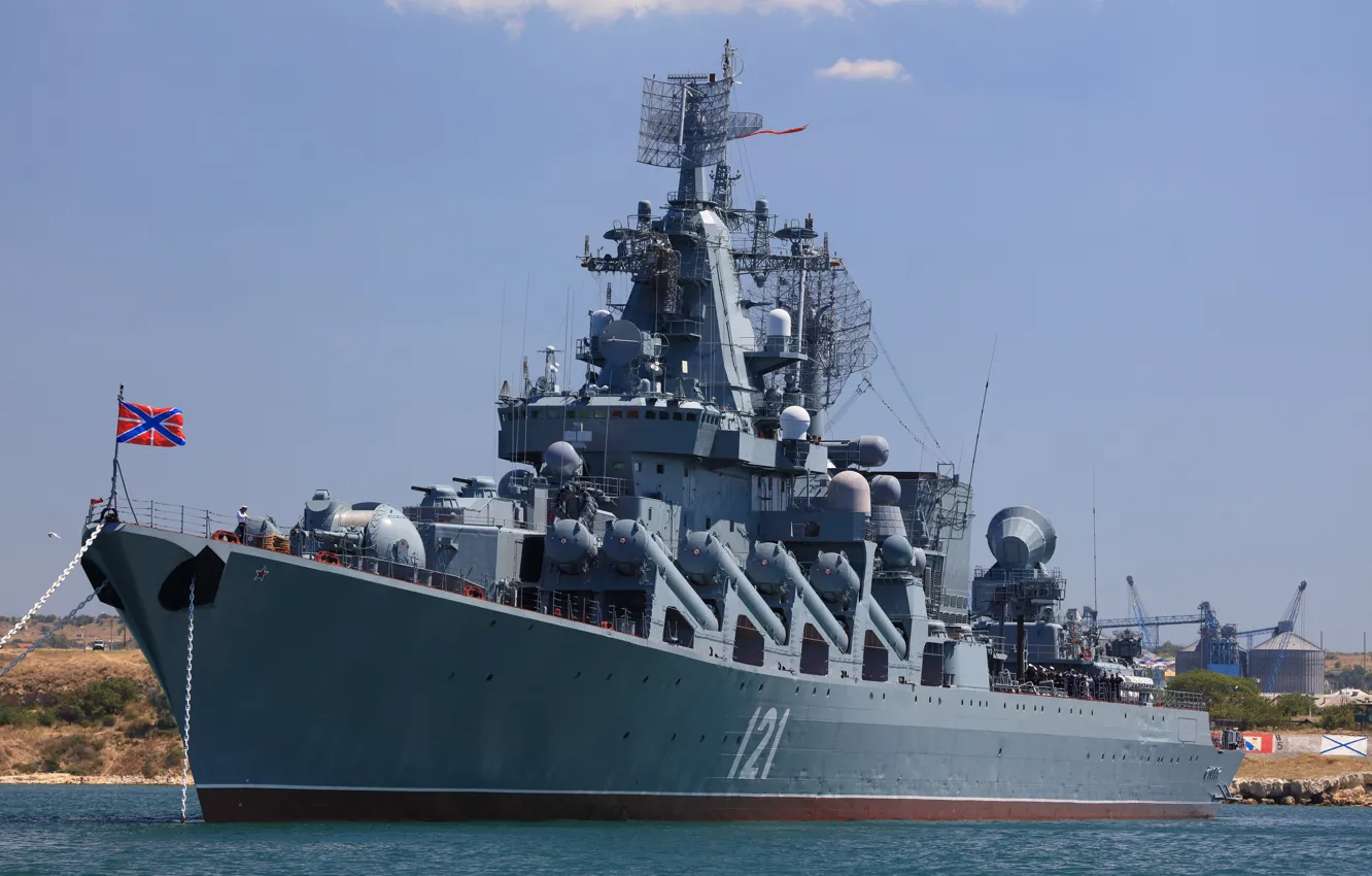 Фото обои москва, черное море, ракетный крейсер