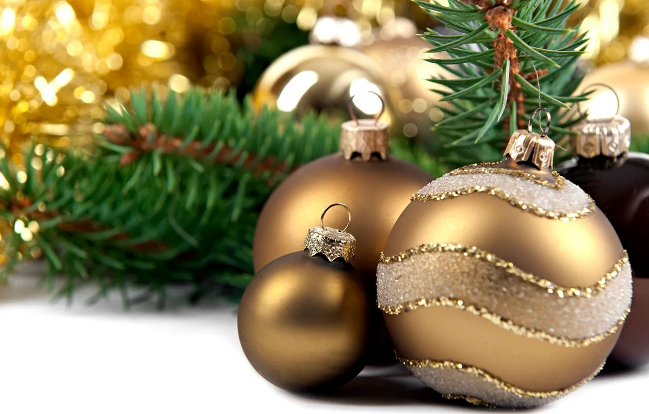 Фото обои праздник, шары, игрушки, новый год, ель, декорации, happy new year, christmas decoration