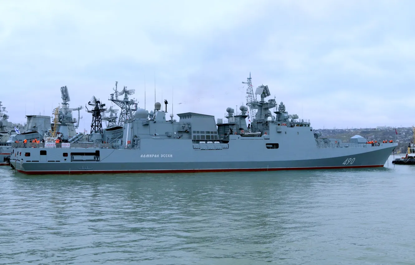 Фото обои фрегат, швартовка, Севастополь, Адмирал Эссен