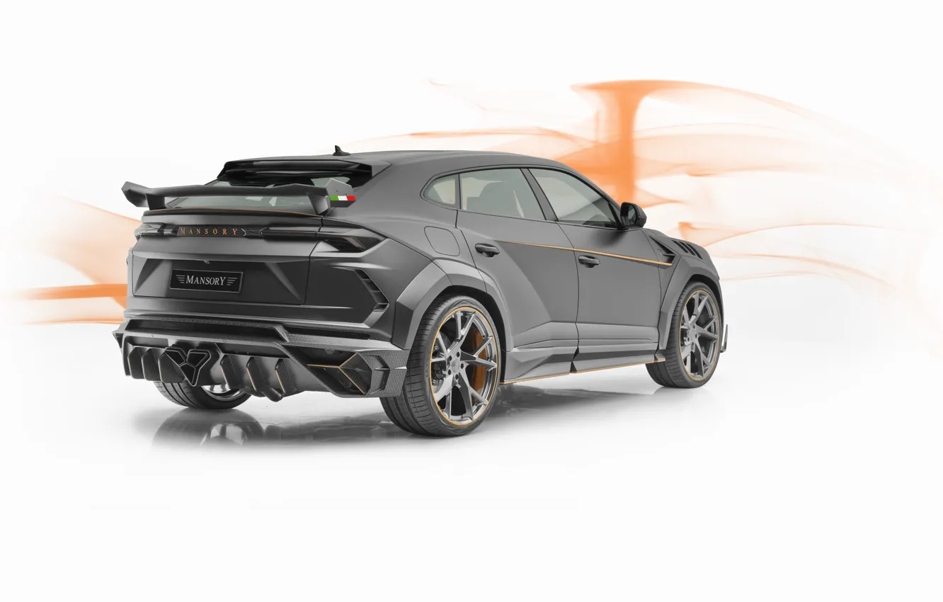 Фото обои Lamborghini, вид сзади, кроссовер, Mansory, Urus, 2019, Venatus