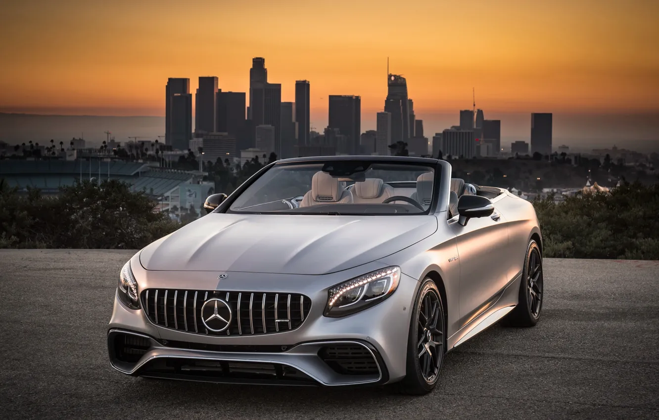 Фото обои Mercedes-Benz, Лос-Анджелес, AMG, Los Angeles, 2018, Cabriolet, 4MATIC, S63