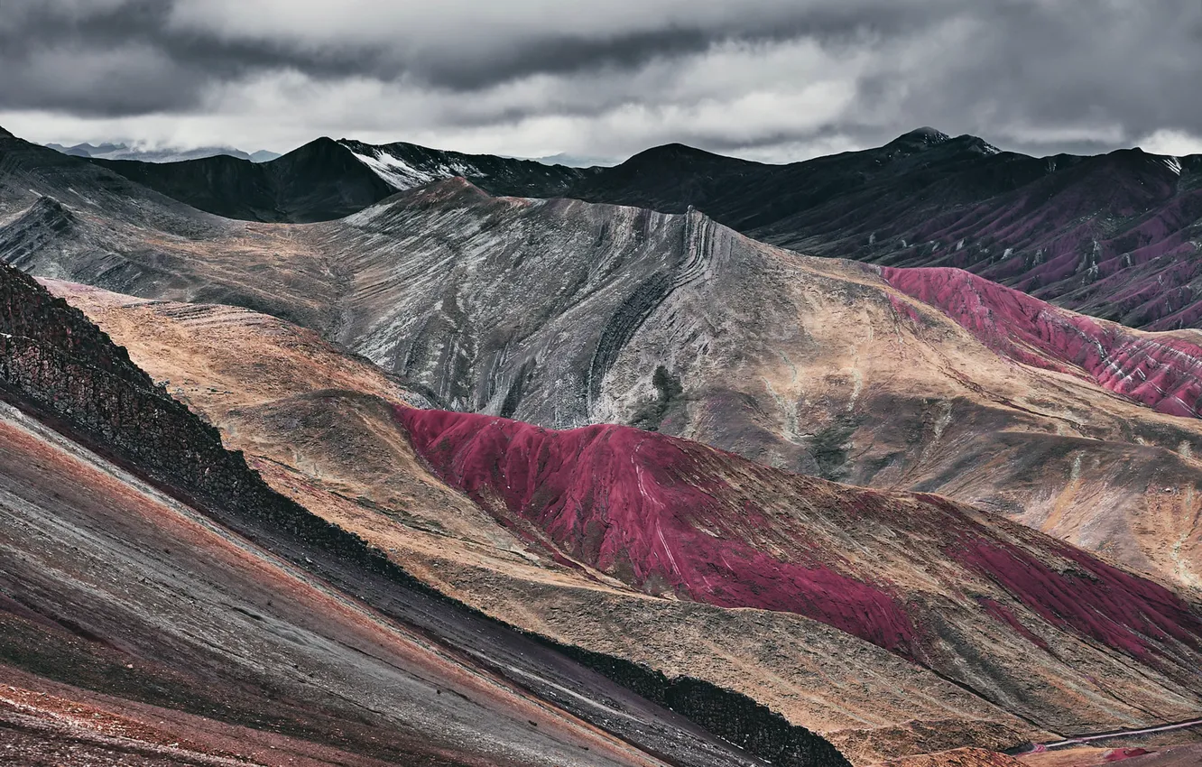 Фото обои природа, Peru, Rainbow mountains