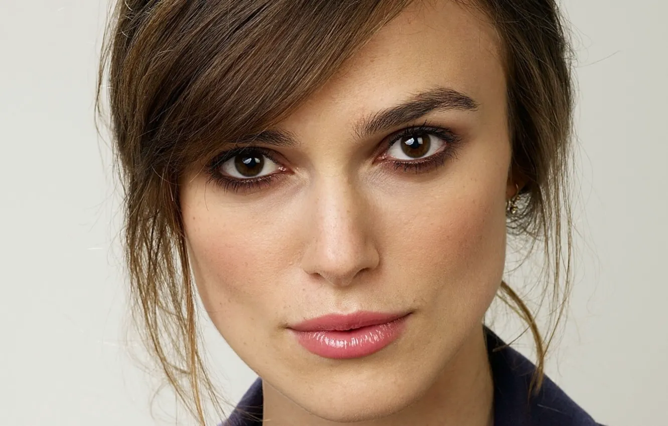 Фото обои взгляд, шатенка, Кира Кристина Найтли, Кристина Найтли, Keira Christina Knightley