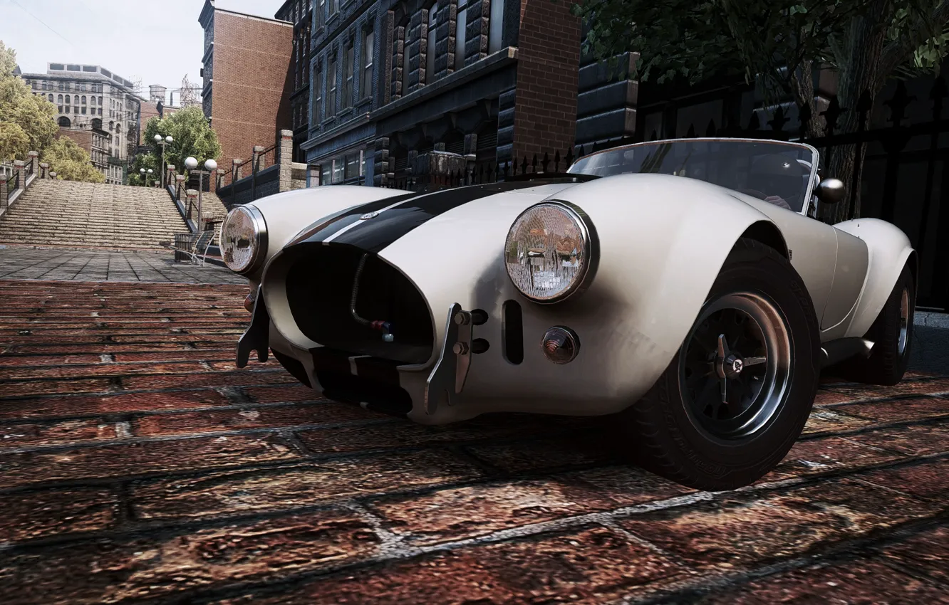 Фото обои город, автомобиль, ракурс, need for speed most wanted 2012, Shelby Cobra