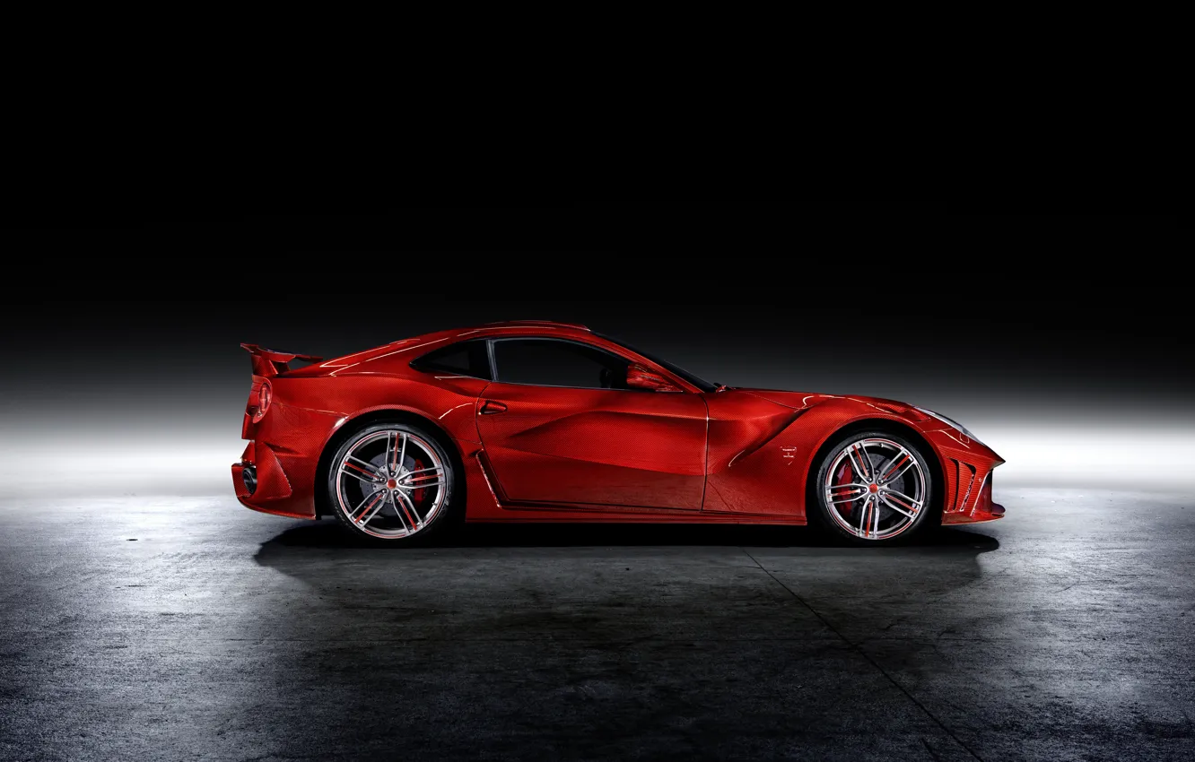 Фото обои Ferrari, суперкар, вид сбоку, Mansory, Berlinetta, F12, 2013, La Revoluzione