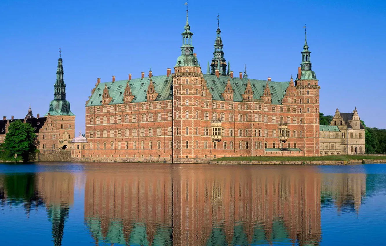 Фото обои Замок, Фредериксборг, Дания