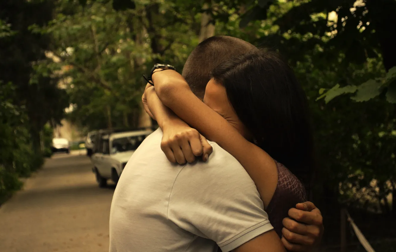 Фото обои девушка, любовь, парень