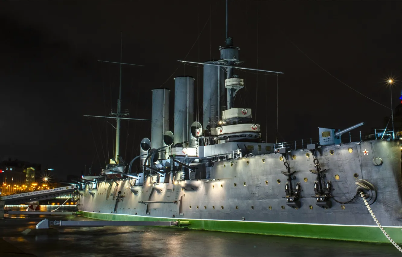Фото обои причал, Аврора, Aurora, Russia, weapon, история, крейсер, ship