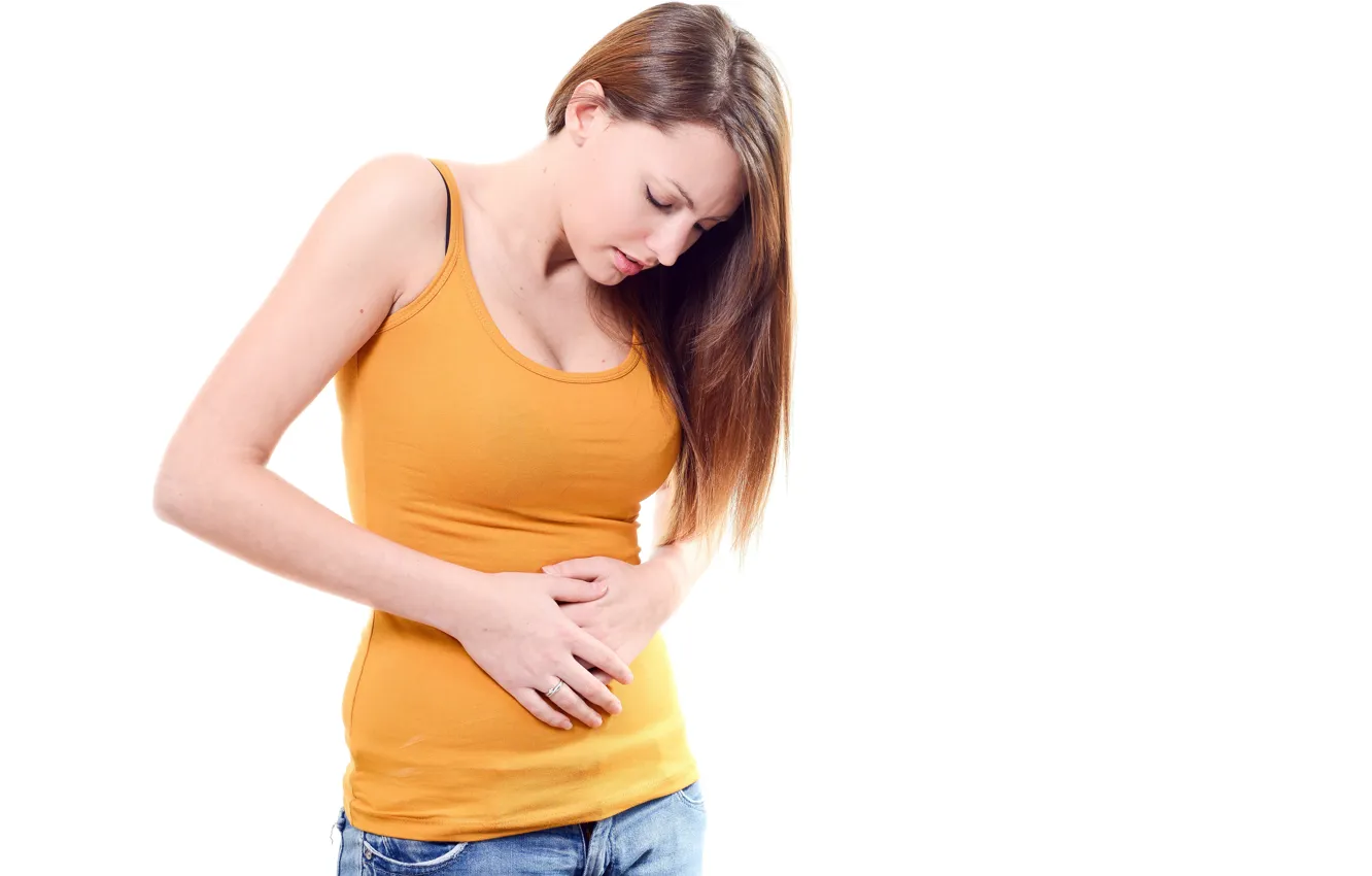 Фото обои woman, belly pain, pains