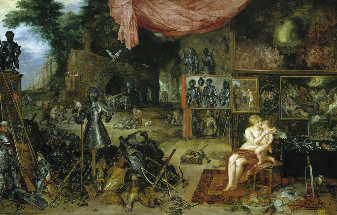 Фото обои картина, жиповись, Ян Брейгель I, художники, Питер Пауль Рубенс