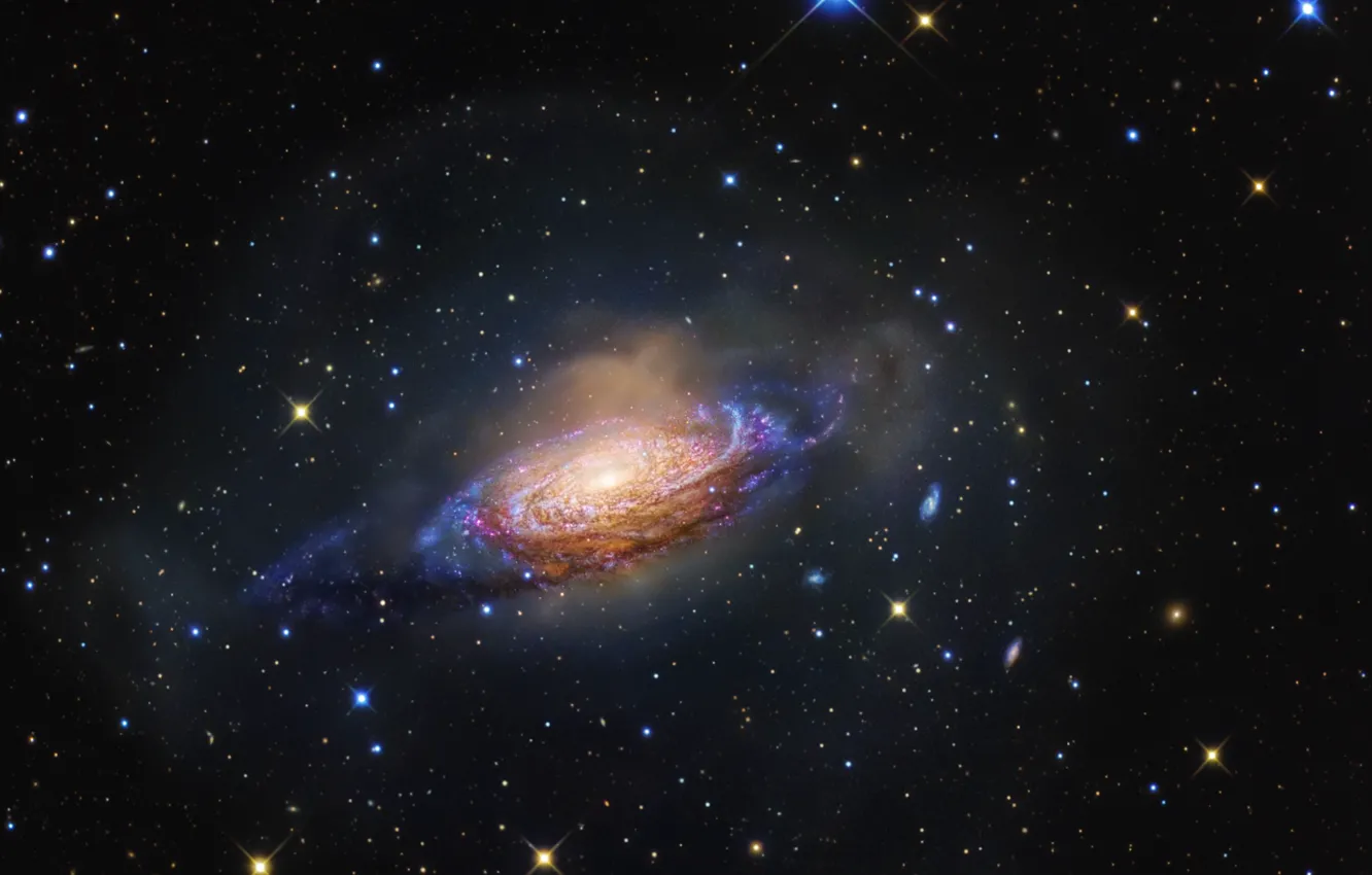 Фото обои звезды, вселенная, мир, планеты, спираль, Галактика, NGC-3521