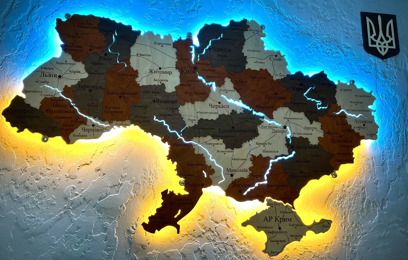 Фото обои фон, карта, Украина