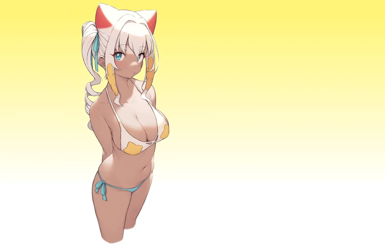 Фото обои kawaii, girl, sexy, boobs, anime, babe, cute, bikini