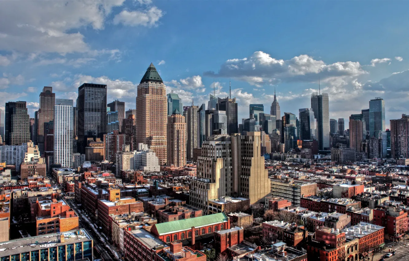 Фото обои нью-йорк, Manhattan, winter, new york, usa, nyc