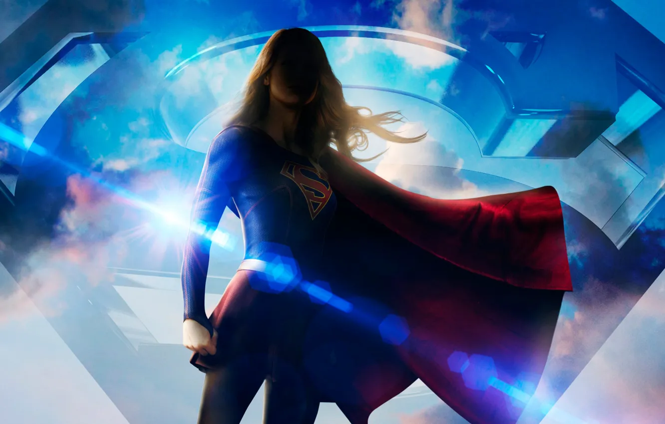 Фото обои девушка, фантастика, костюм, сериал, постер, супергерой, DC Comics, Supergirl