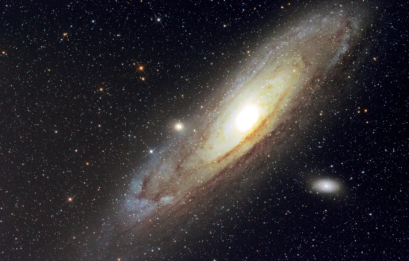 Фото обои небо, космос, звезды, Andromeda Galaxy