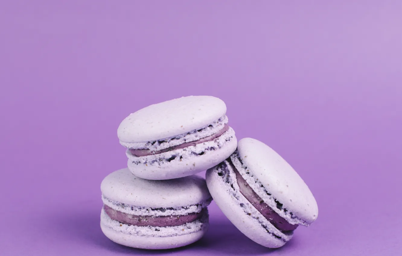 Фото обои печенье, violet, macaroons, Sweet, Dessert, миндальное
