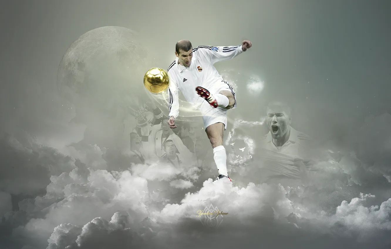 Фото обои Legend, Football, Real Madrid, Zinedine Zidane, Zidane, French, Zizou