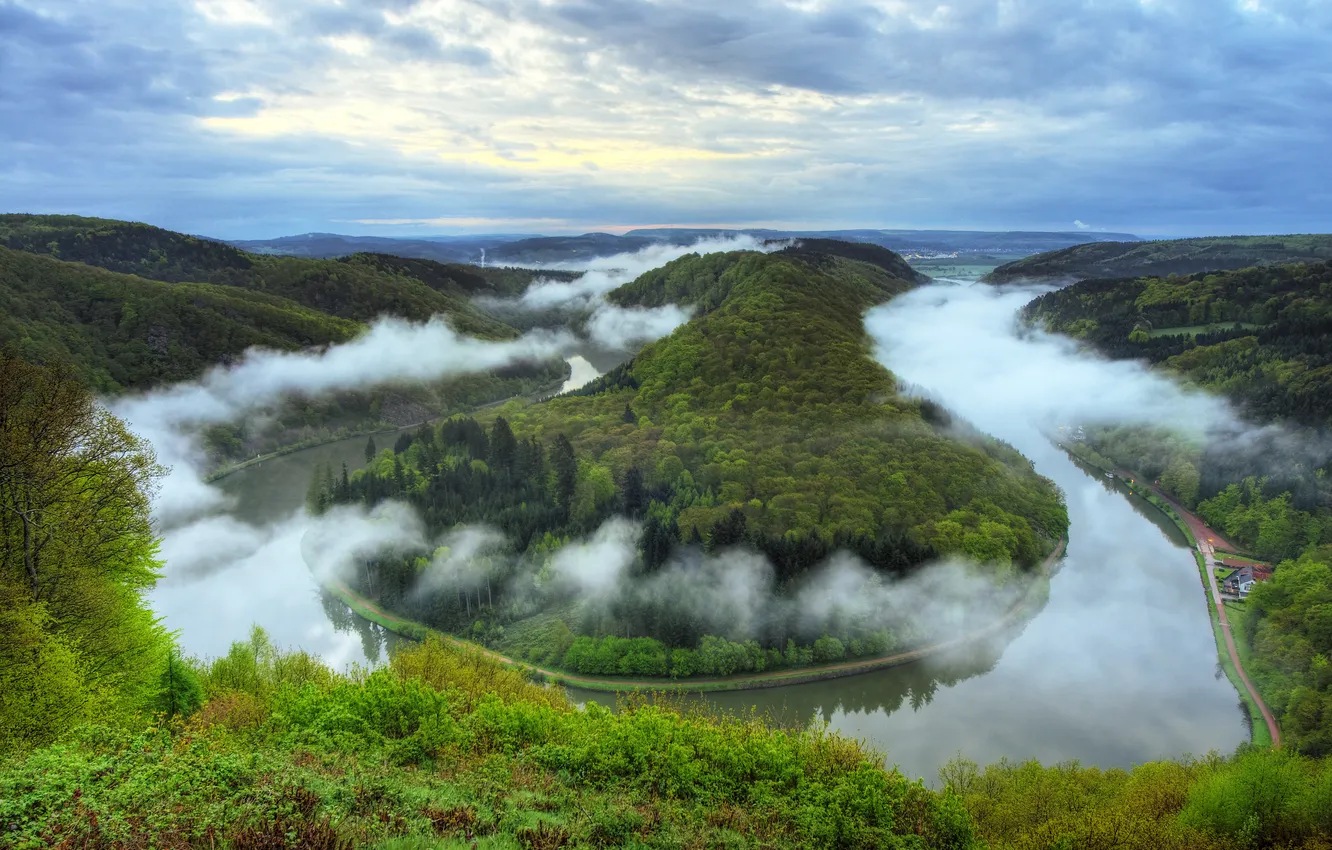 Фото обои весна, Saar, Заар-шлайфе