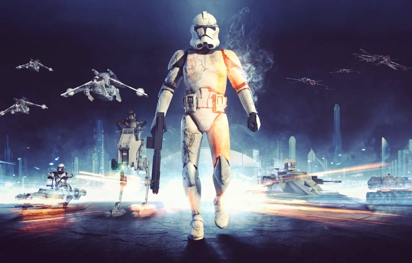Обои игры, Клоны, Electronic Arts, DICE, star wars battlefront, TX-130 ...