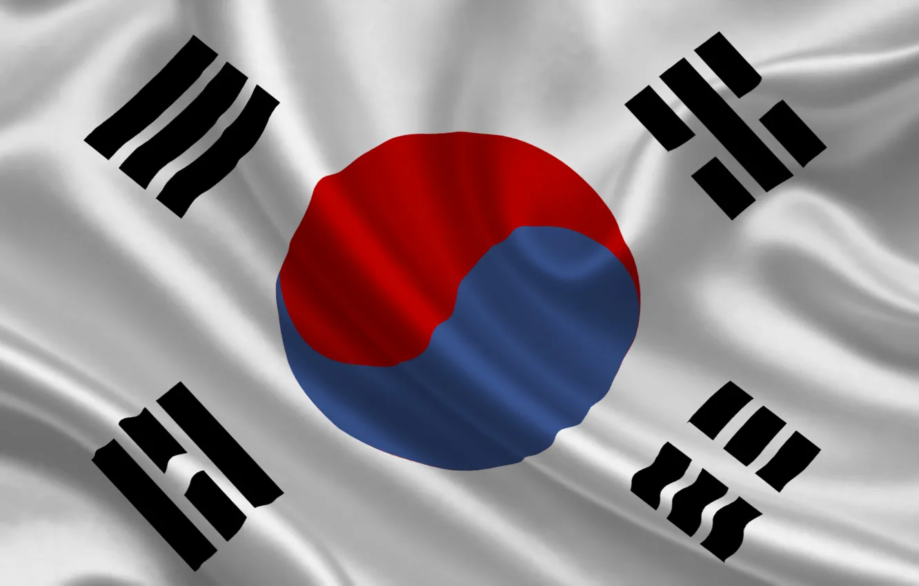 Фото обои флаг, Южная Корея, south korea