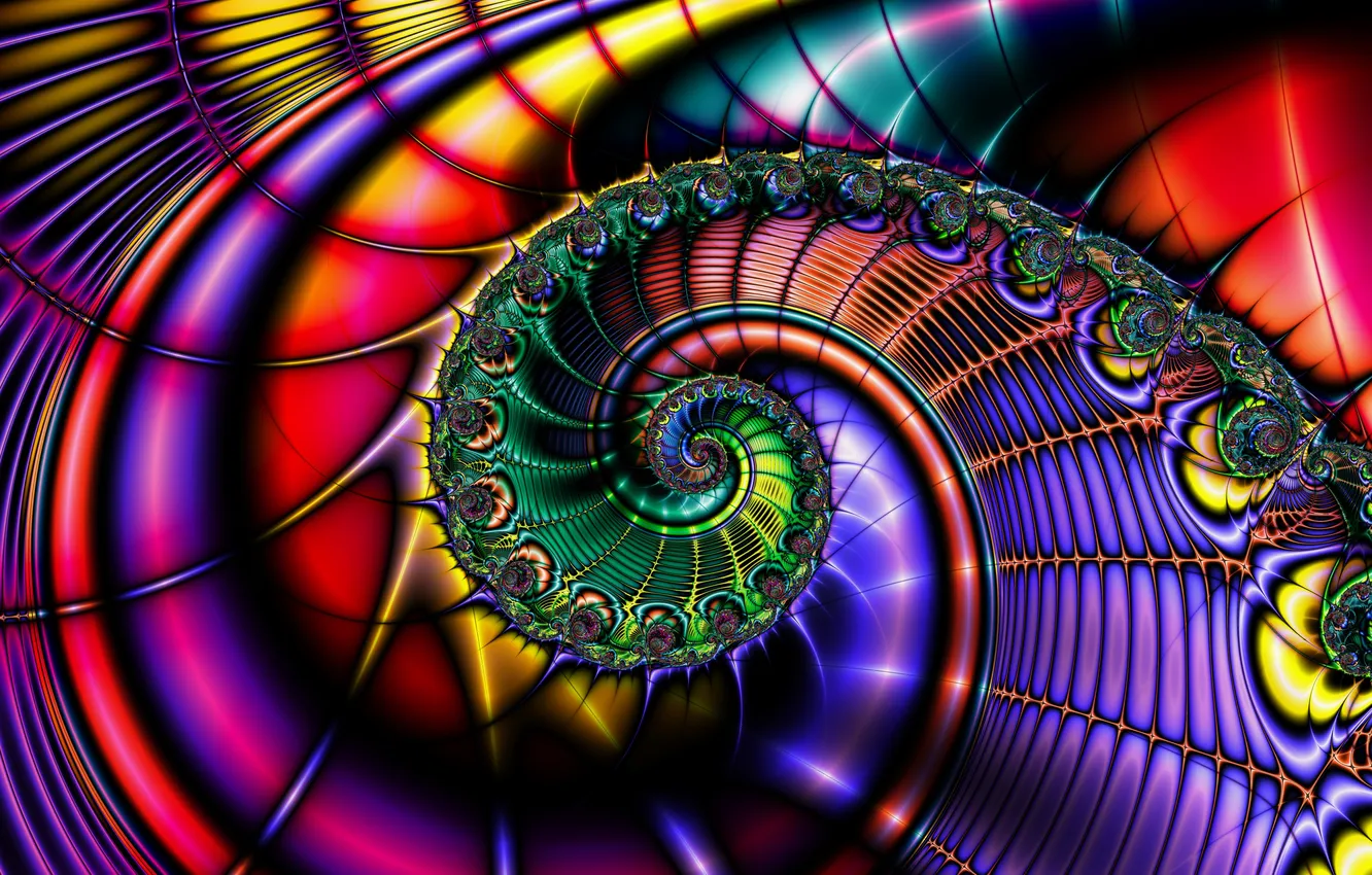 Фото обои узор, цвет, спираль, объем, завиток