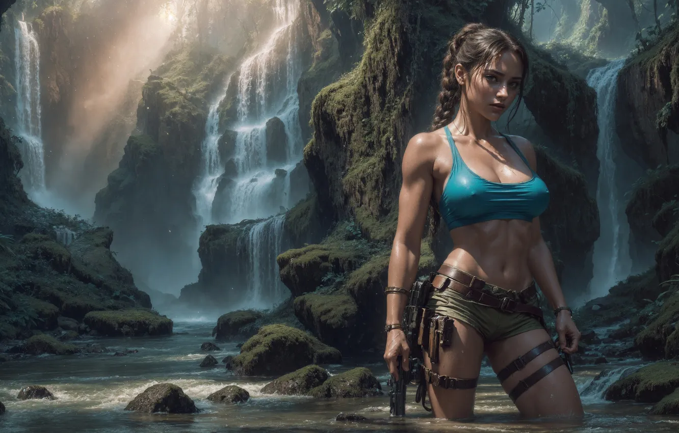 Фото обои Lara Croft, pose, female, adventure