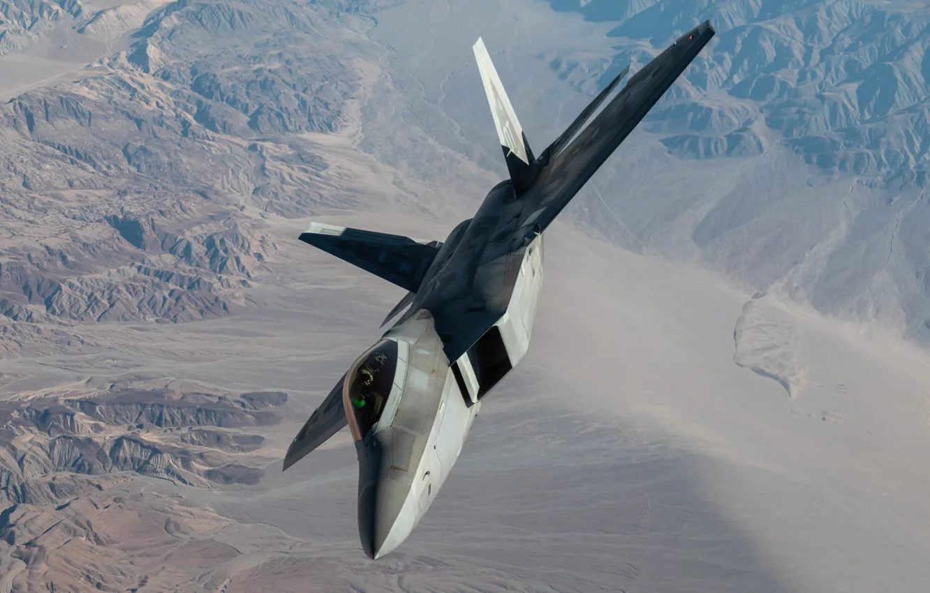 Фото обои малозаметный, ВВС США, многоцелевой истребитель пятого поколения, Lockheed/Boeing F-22 Raptor