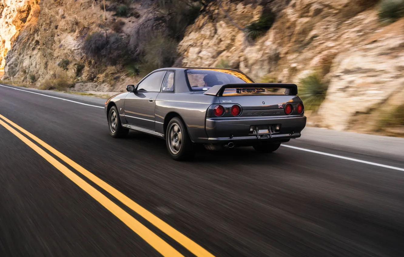 Фото обои car, Nissan, GT-R, road, R32, Skyline, Nissan Skyline GT-R R32