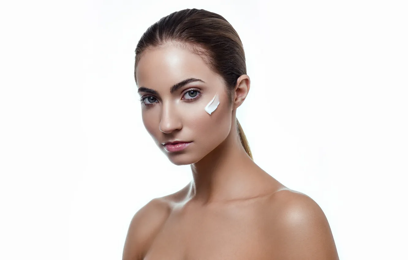 Фото обои лицо, модель, Anna, крем