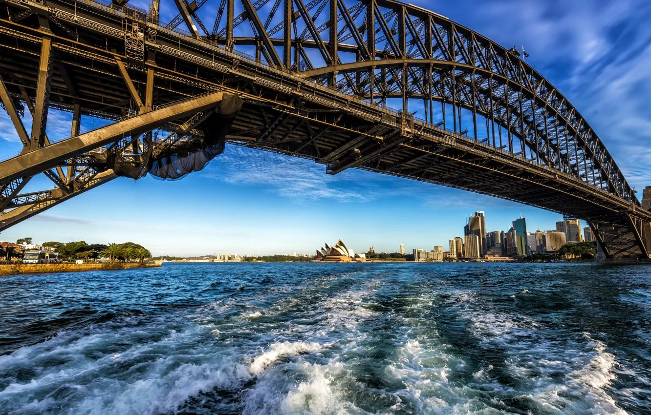 Фото обои мост, город, река, здания, Австралия, Сидней, Parramatta River