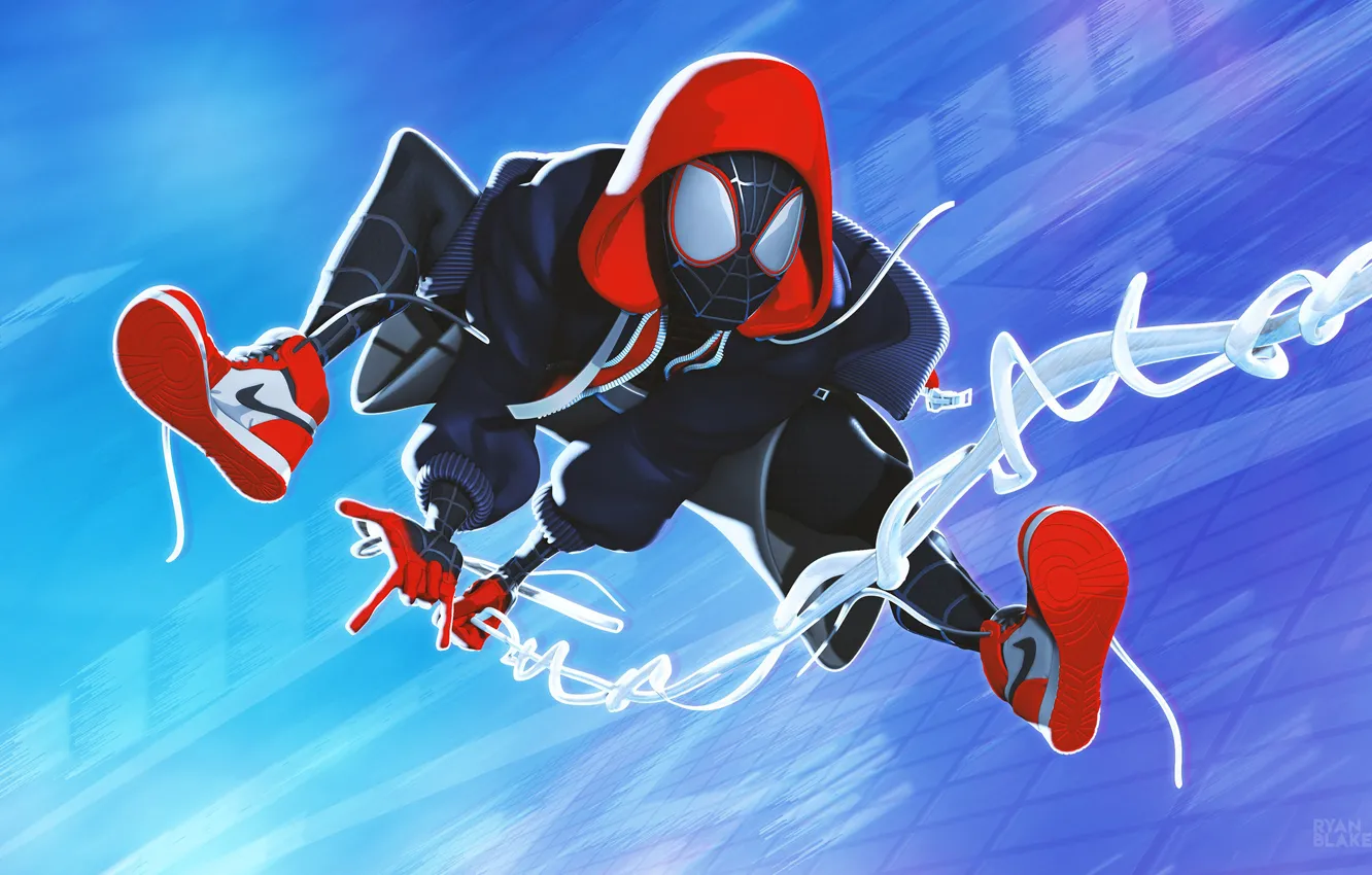 Фото обои Art, Spider Man, Miles Morales, Ryan Blake