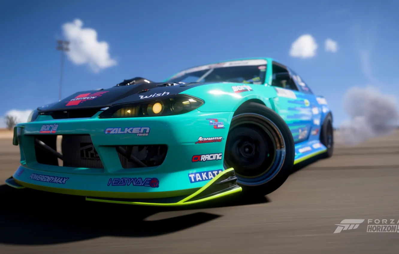 Фото обои nissan, drift, silvia, forza 5, forza horizon 5