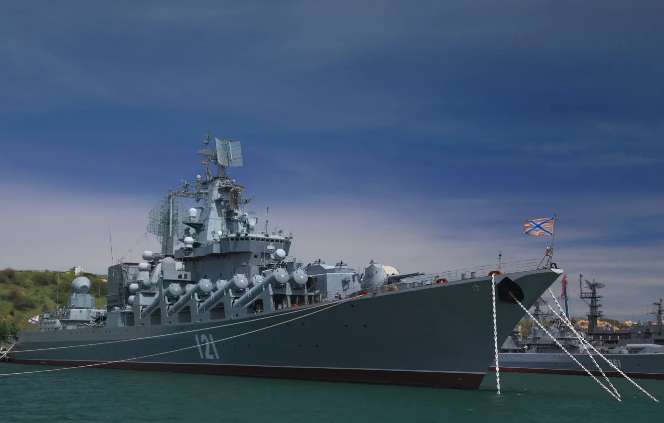 Фото обои Москва, крейсер, ракетный, гвардейский, проект 1164