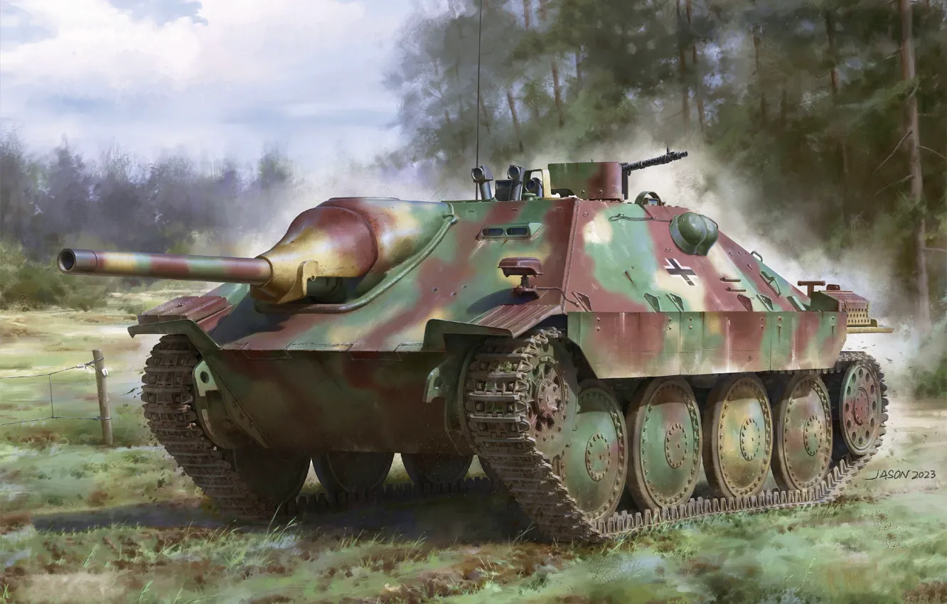 Фото обои Германия, Истребитель танков, Hetzer, Бронетехника