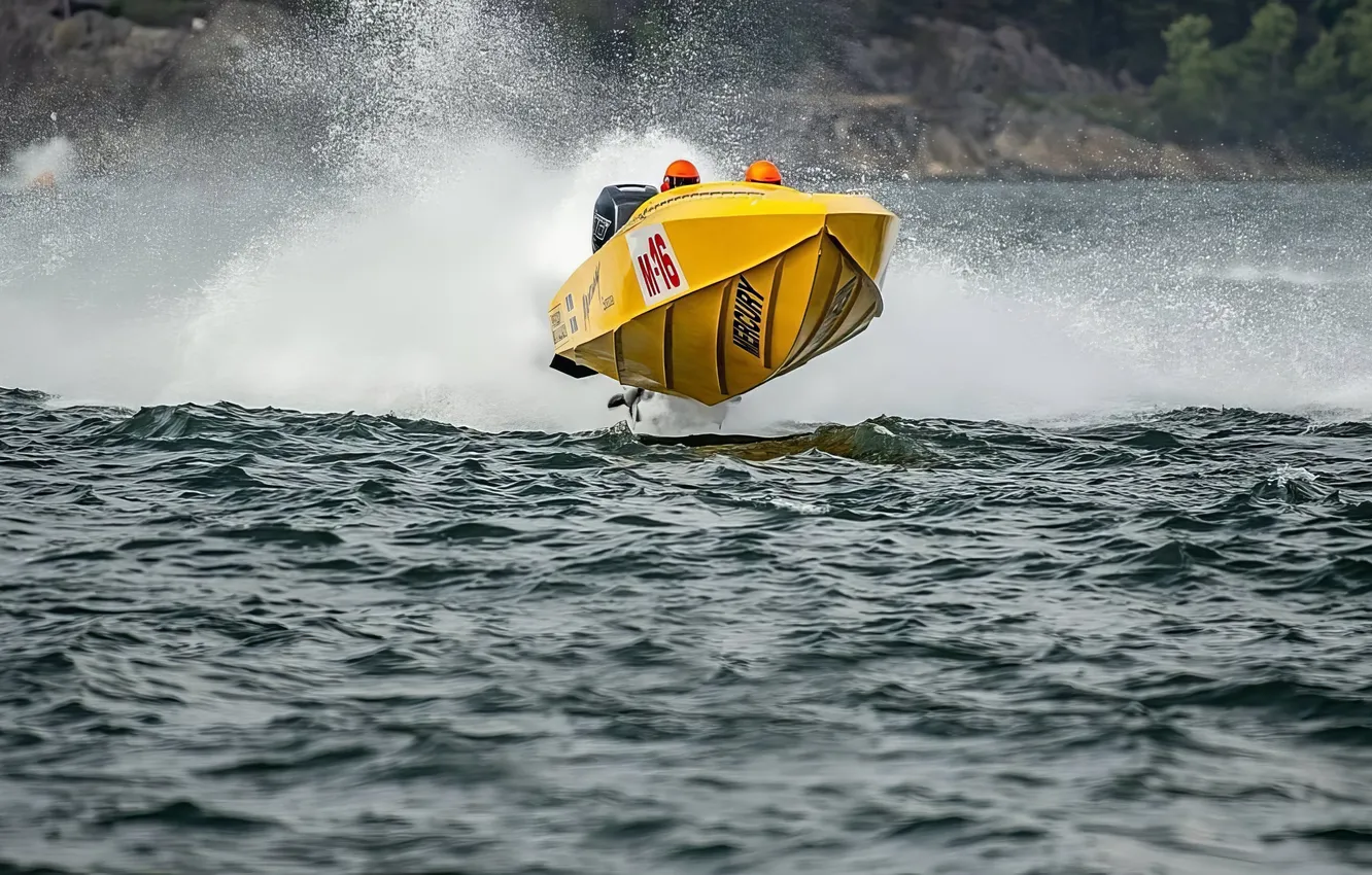 Фото обои гонка, лодка, скорость