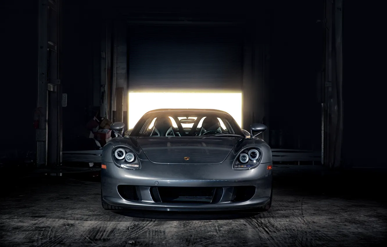 Фото обои Porsche, front, Porsche Carrera GT