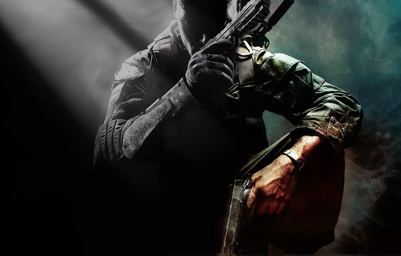 Фото обои guns, Call of Duty, background, mixed, Black Ops, men, Black Ops 2, video game