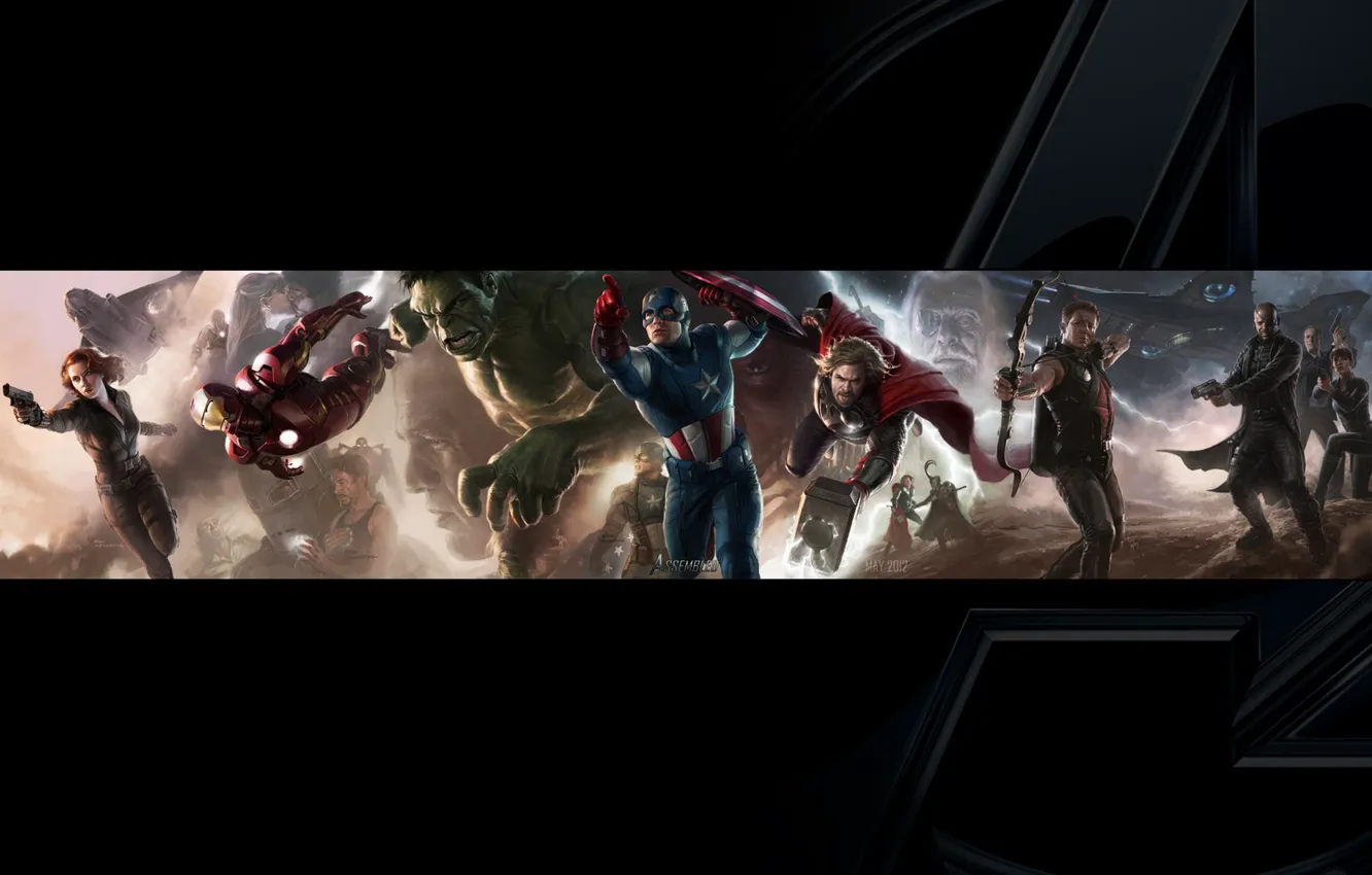 Фото обои Hulk, железный человек, marvel, тор, марвел, Captain America, thor, iron man