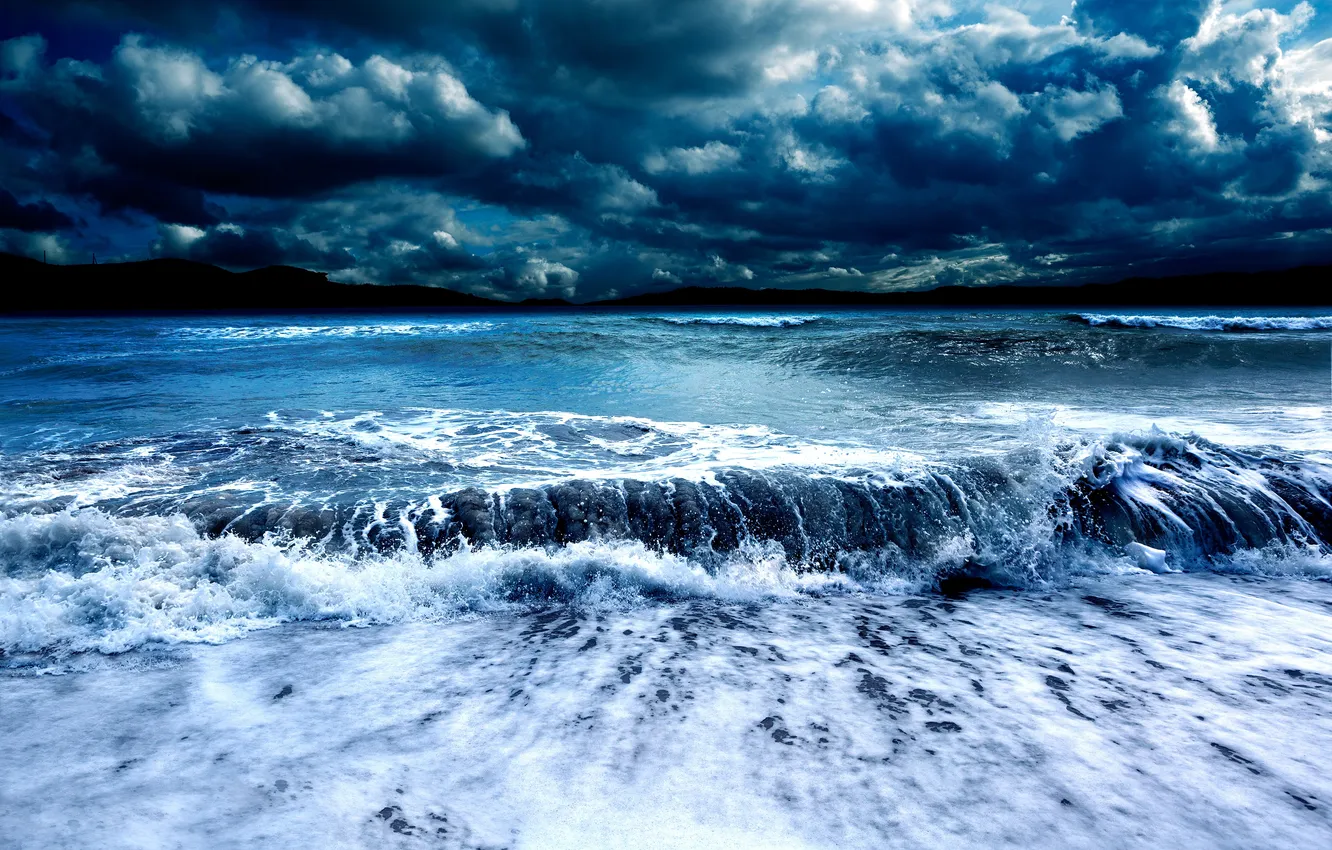 Фото обои rain, ocean, nature, power, outdoor, natural, ocean waves, ocean horizon