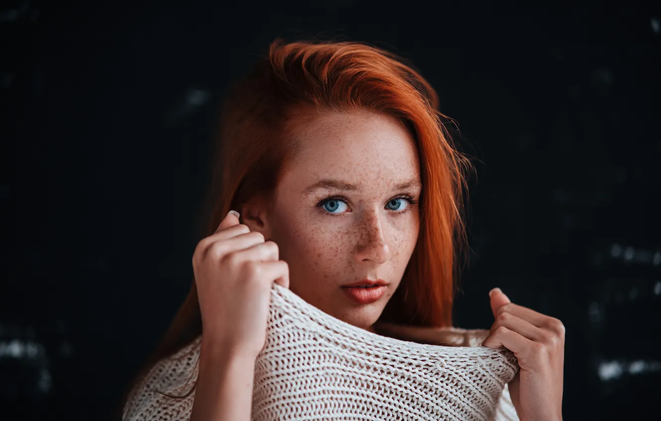 Фото обои портрет, рыжая, Лиза, Андрей Лисовский