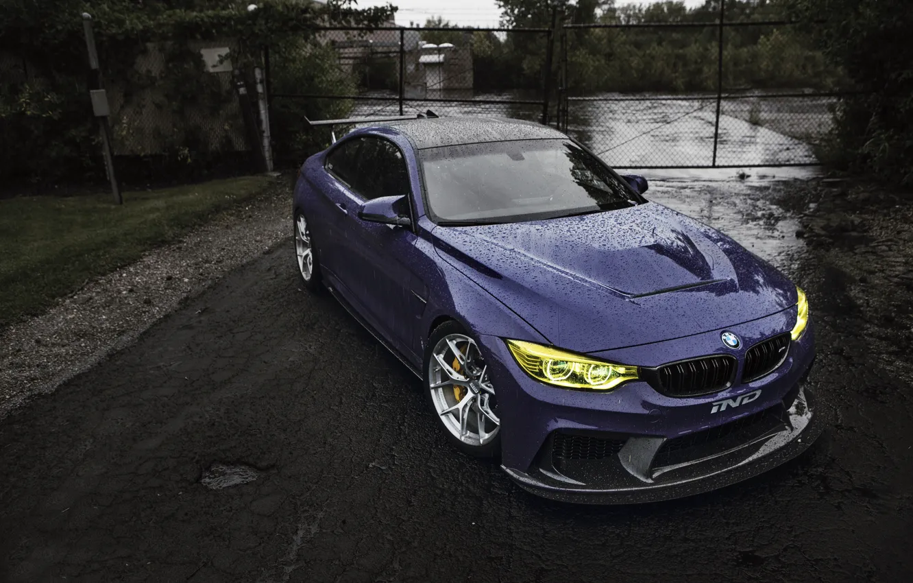 Фото обои BMW, IND, Фиолетовая, M4, M4 Coupe