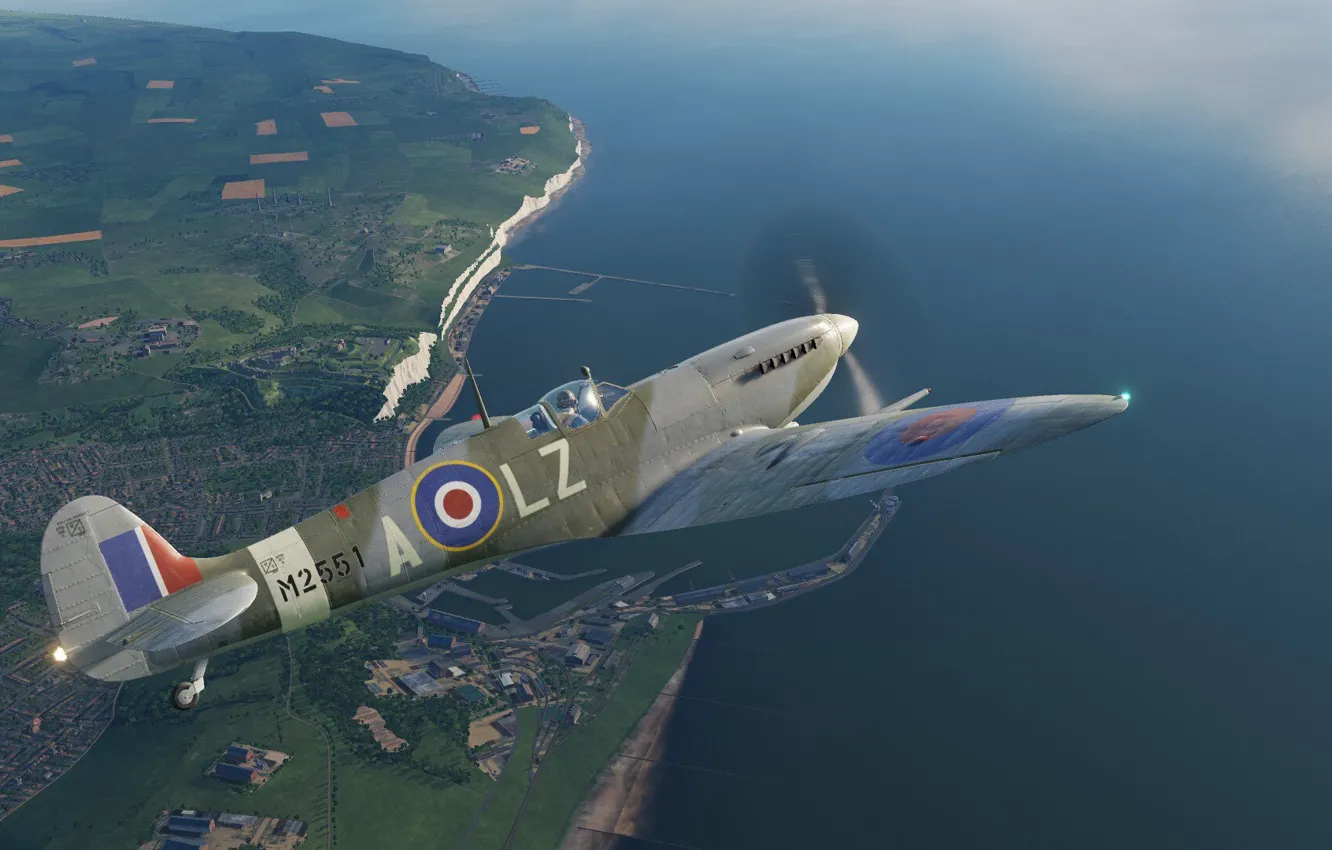 Фото обои Британия, Spitfire Mk. IXc, Фронтовой истребитель, Reginald Joseph Mitchell