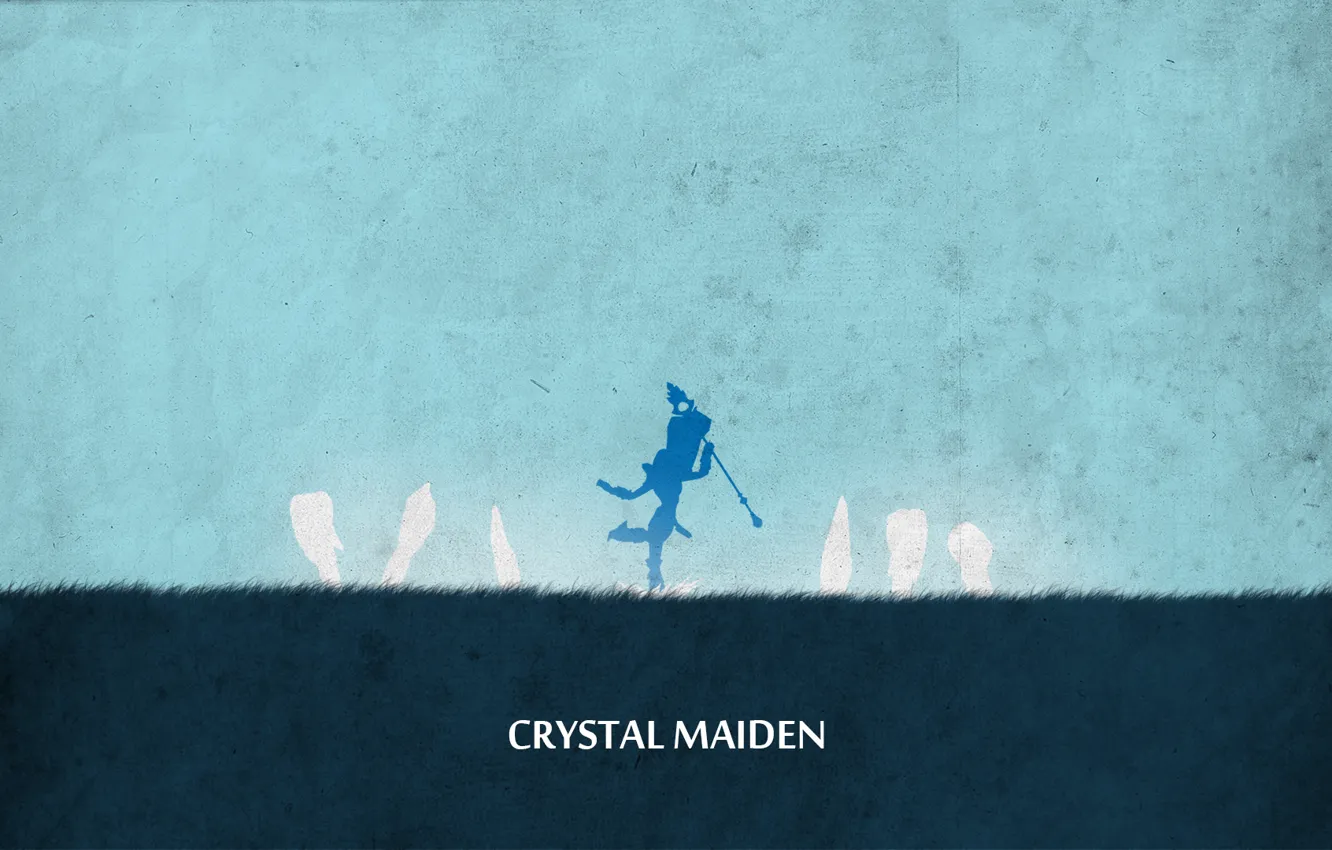 Фото обои ice, minimalism, blue, valve, Dota 2, sheron1030, crystal maiden